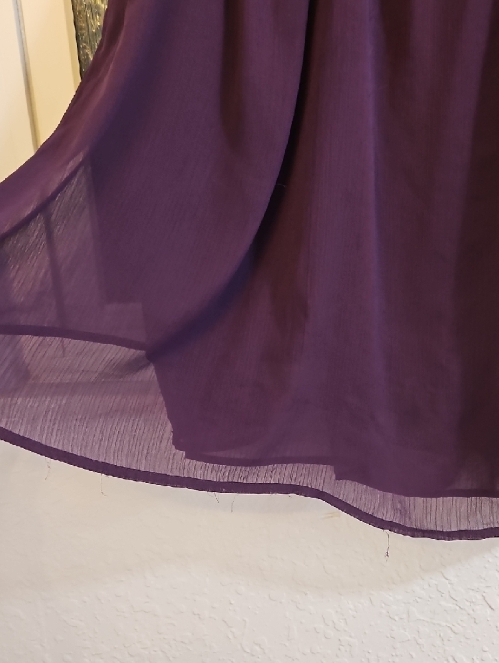 Nue Options Purple Tunic with Gold Beaded V-Neckline - Picture 3 of 3